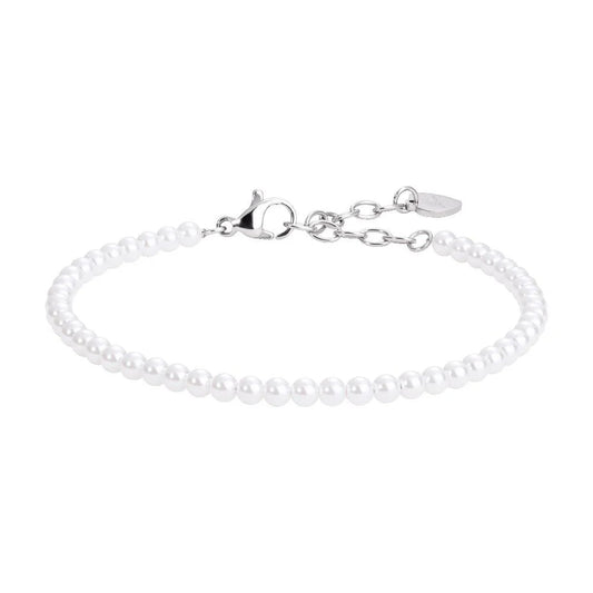 Bracciale Luca Barra Acciaio Perle Sintetiche