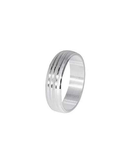 Anello Boccadamo Dafne Fedina Argento Con Righe - Misura 12