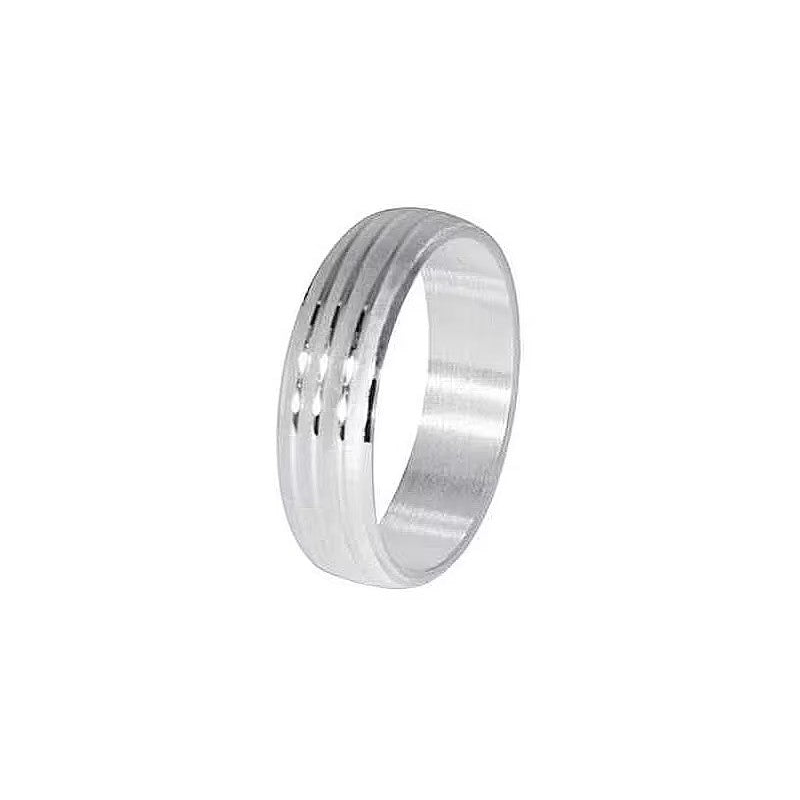 Anello Boccadamo Dafne Fedina Argento Con Righe - Misura 14
