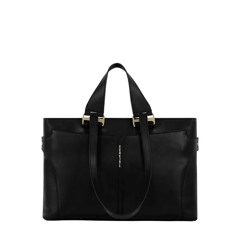 Borse Piquadro Borsa Donna Porta Pc Ipad Quattro Manici Pelle Nera