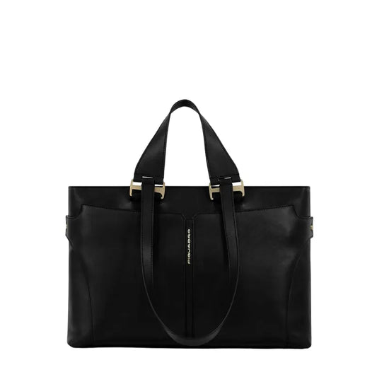 Borse Piquadro Borsa Donna Porta Pc Ipad Quattro Manici Pelle Nera
