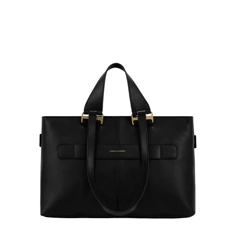Borse Piquadro Borsa Donna Porta Pc Ipad Quattro Manici Pelle Nera
