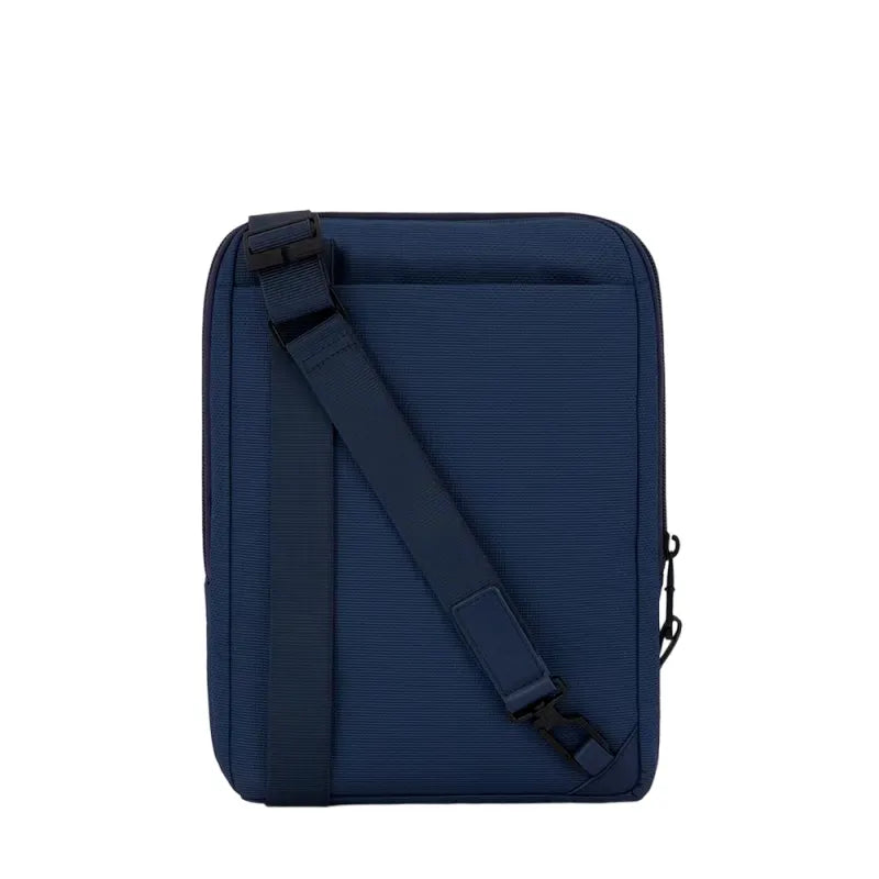 Borselli Piquadro Borsello Grande Porta Ipad Tessuto Blu Inserto Pelle