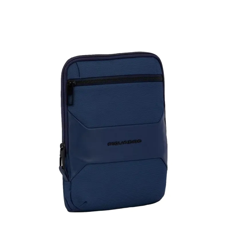 Borselli Piquadro Borsello Grande Porta Ipad Tessuto Blu Inserto Pelle