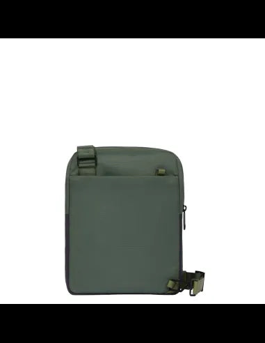 Borselli Piquadro Borsello Grande Porta Ipad Tessuto Verde Inserti Pelle