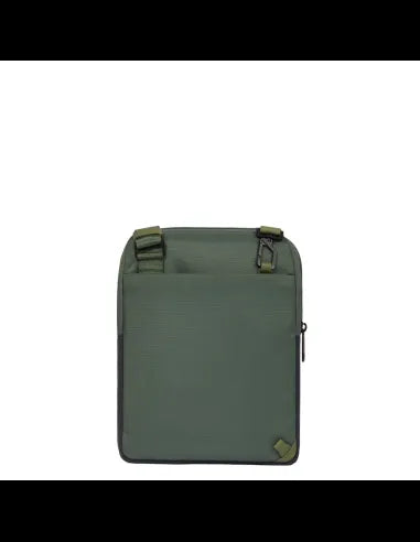 Borselli Piquadro Borsello Grande Porta Ipad Tessuto Verde Inserti Pelle