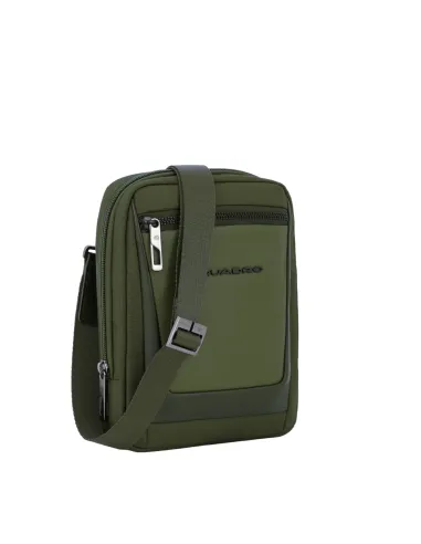 Borselli Piquadro Borsello Porta Ipad In Tessuto Ed Inserti Pelle Verde