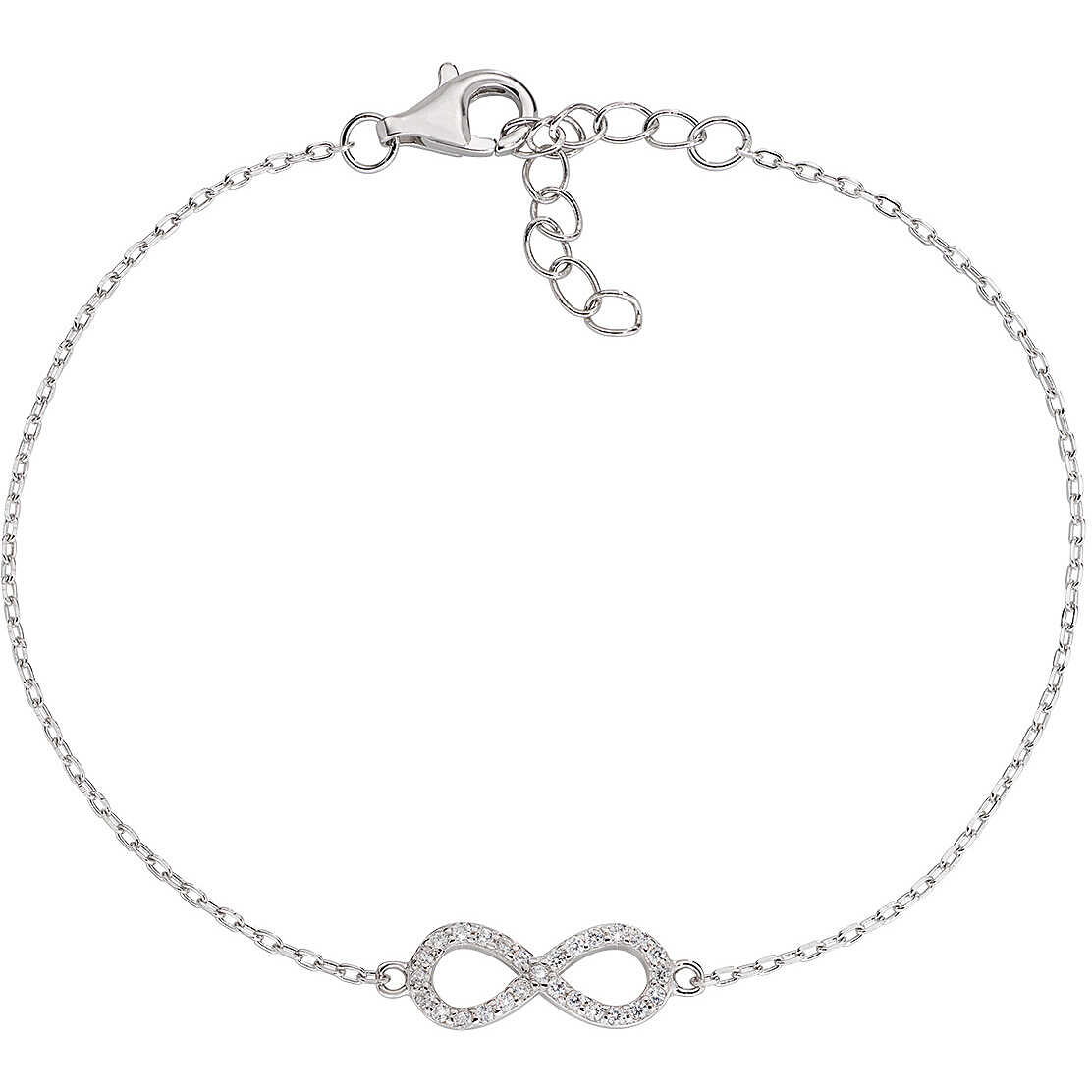 Bracciale Amen Coccole In Argento Con Centrale Infinito E Zirconi