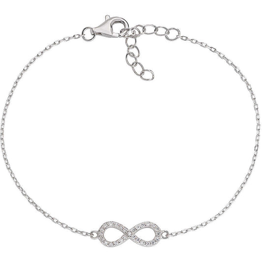 Bracciale Amen Coccole In Argento Con Centrale Infinito E Zirconi