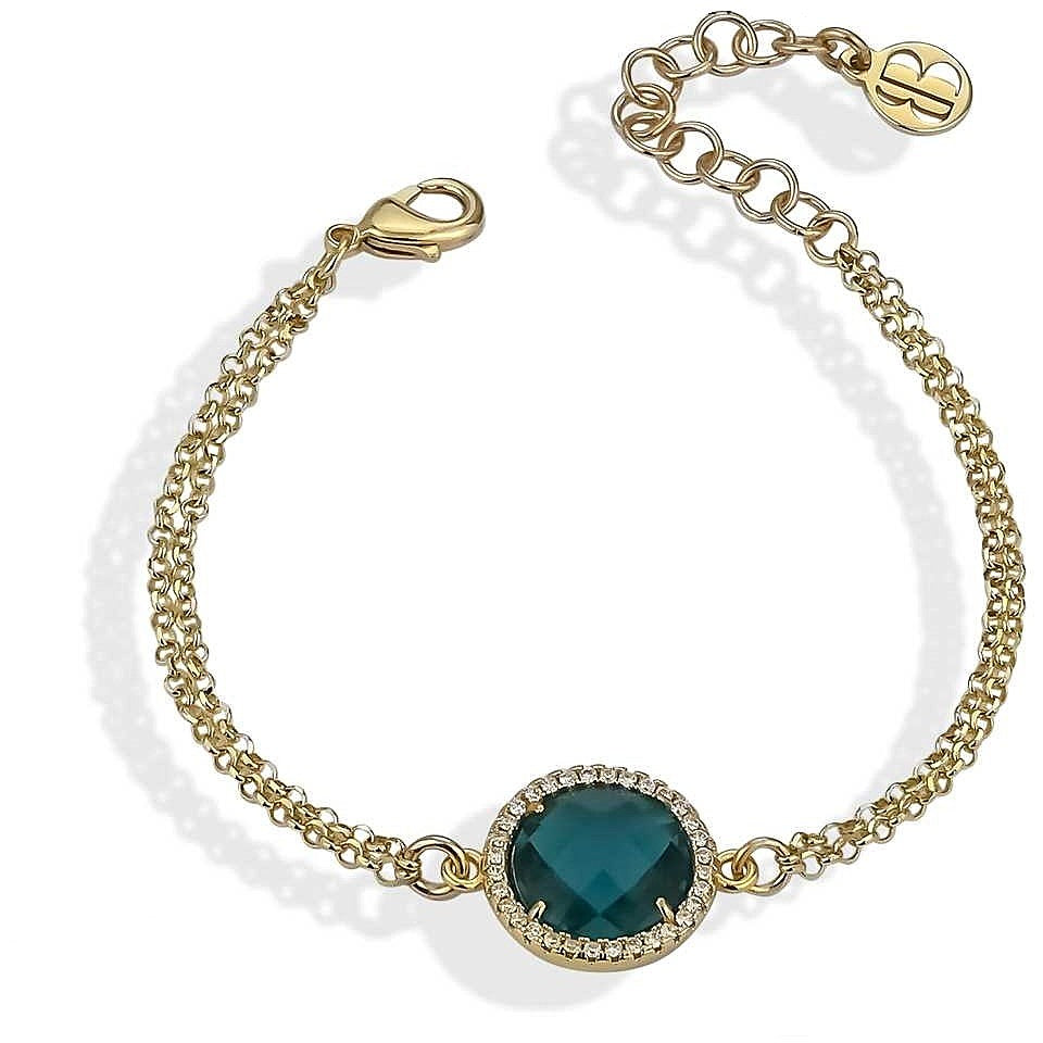 Bracciale Boccadamo Mediterranea Sharada Bronzo Pvd Oro e Cristallo Contornato