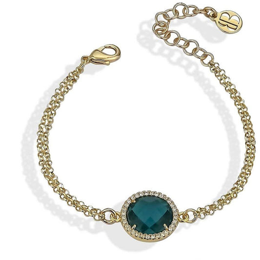 Bracciale Boccadamo Mediterranea Sharada Bronzo Pvd Oro e Cristallo Contornato