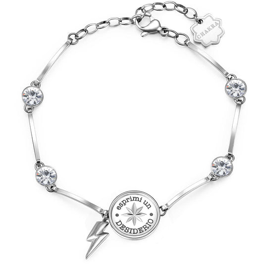 Bracciale Brosway Chakra Portafortuna In Acciaio Con Cristalli