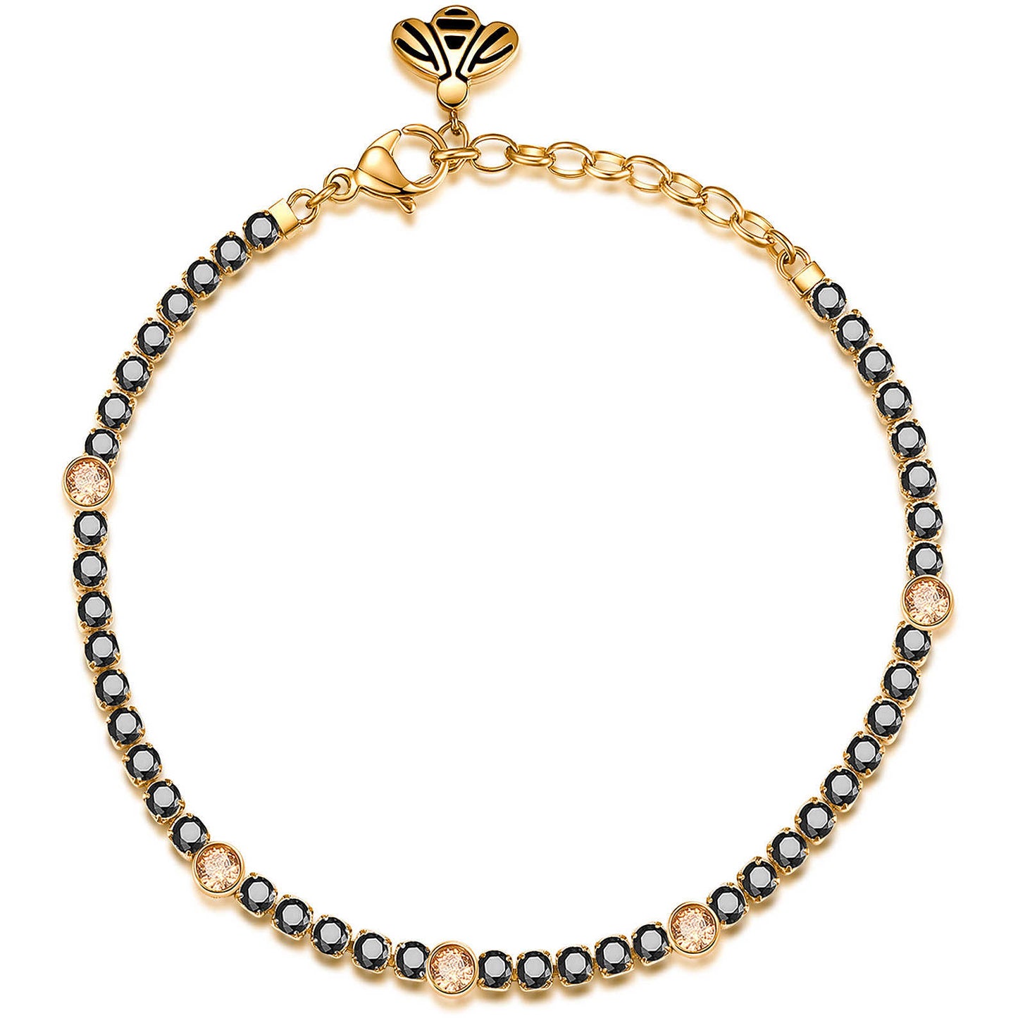 Bracciale Brosway Desideri Vita Vitalita' Tennis Pvd Oro con Cristalli