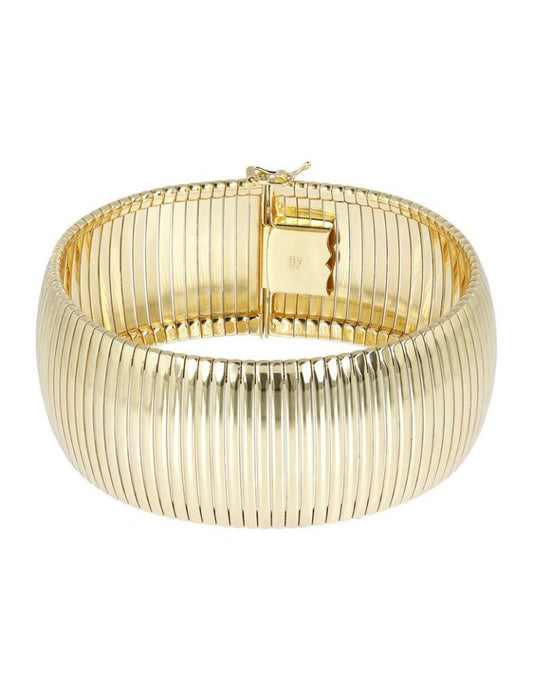 Bracciale Etrusca Gioielli Lega Golden Placcata Oro 18 Kt Cleopatra Fascia Grande