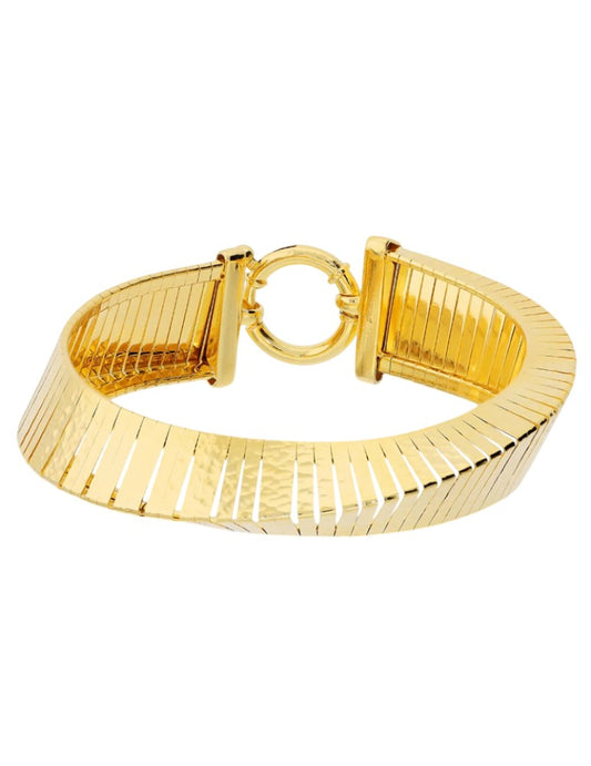 Bracciale Cleopatra Etrusca Lega Golden Placcata Oro 18 kt
