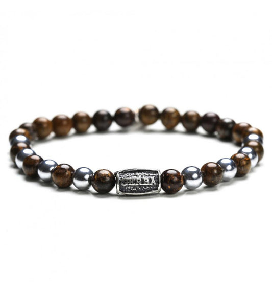 Bracciale Gerba Stone Silver Brown