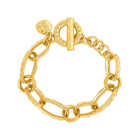 Bracciale Giovanni Raspini Nomad Yuma Catena Bronzo Bagno D'Oro 18 Kt