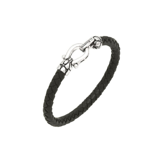Bracciale Uomo Giovanni Raspini Croco Cuoio Nero