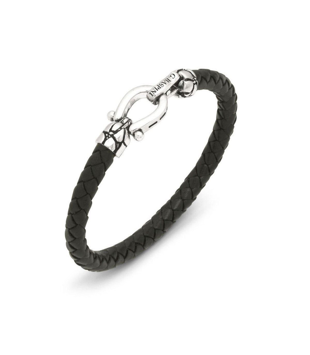 Bracciale Uomo Giovanni Raspini Croco Cuoio Nero