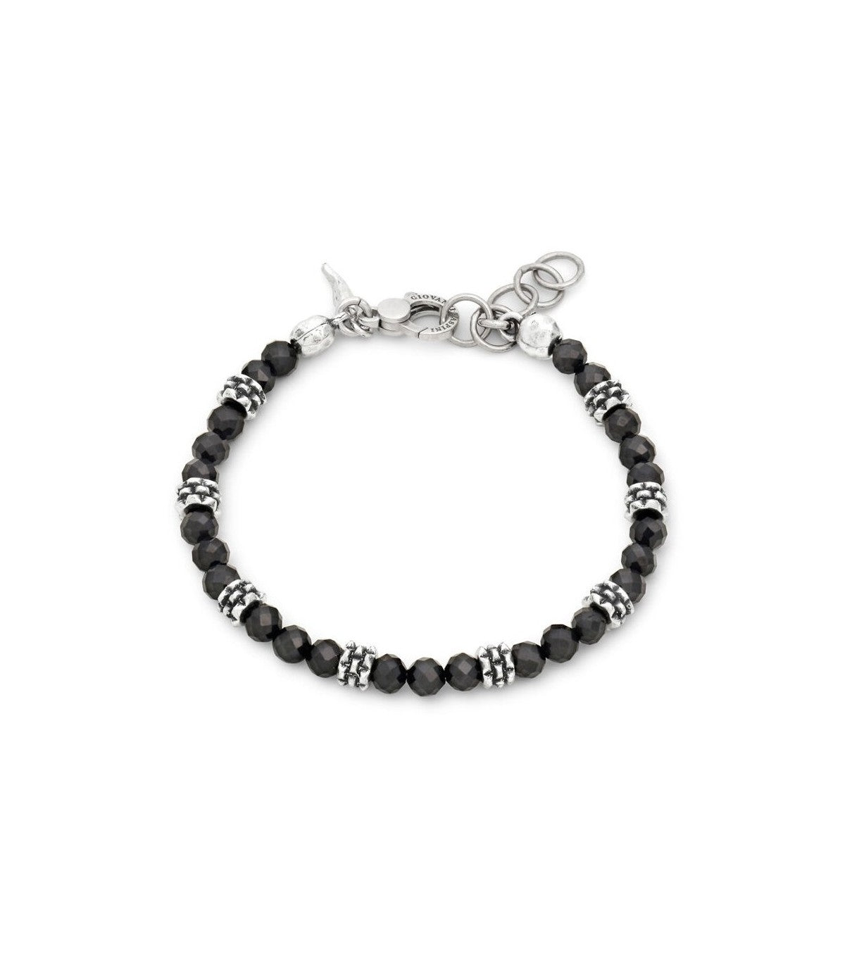 Bracciale Uomo Giovanni Raspini Tango Spinello Nero Borchie