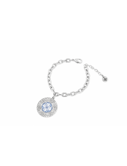 Bracciale Camurrìa A Maiolica Steel In Acciaio Con Charm Moneta Stampa Siciliana