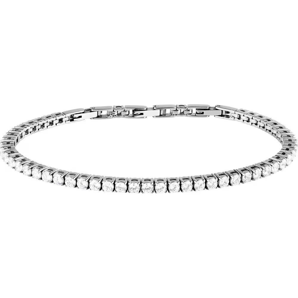Bracciale Tennis Morellato Club Acciaio Cristalli