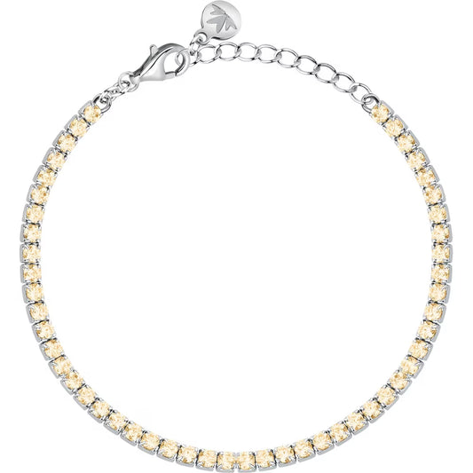 Bracciale Tennis Morellato Infinito Argento Zirconi Gialli