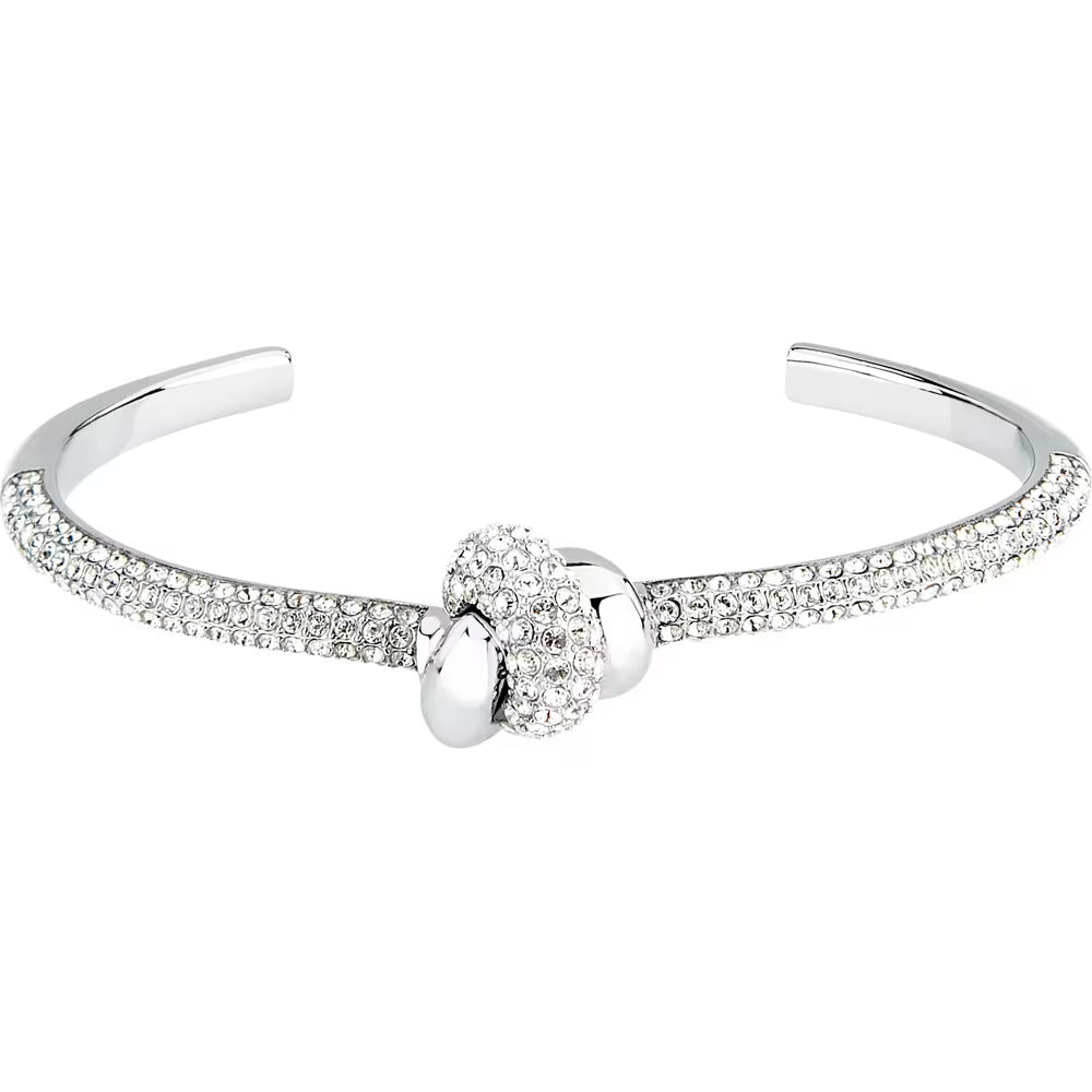 Bracciale Rigido Morellato Legame Acciaio Aperto Sotto Cristalli E Nodo Centrale