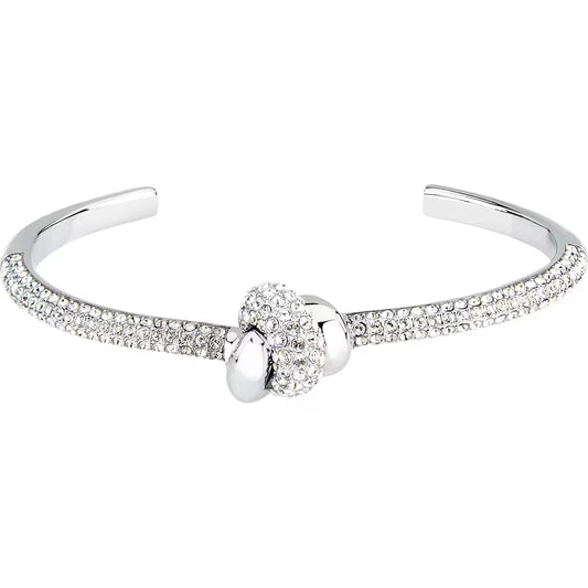 Bracciale Rigido Morellato Legame Acciaio Aperto Sotto Cristalli E Nodo Centrale