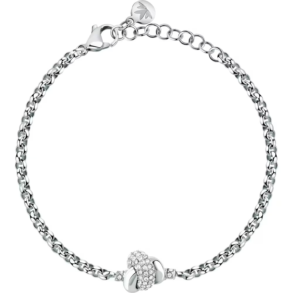 Bracciale Morellato Legame Acciaio Con Centrale Nodo Cristalli