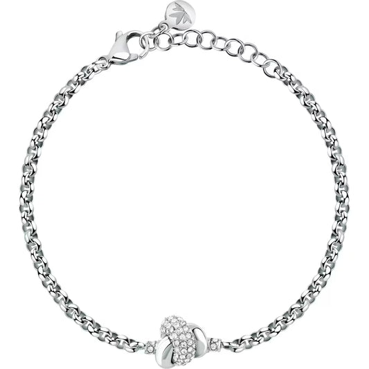 Bracciale Morellato Legame Acciaio Con Centrale Nodo Cristalli