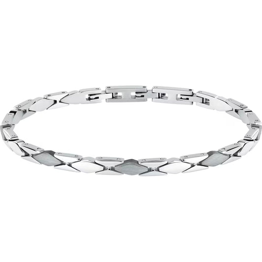 Bracciale Uomo Morellato Motown Acciaio Lucido E Satinato