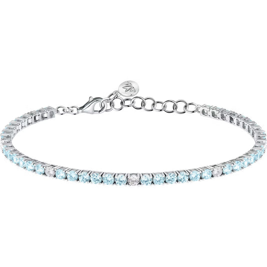 Bracciale Tennis Morellato Tesori Argento Zirconi Blu/Bianchi