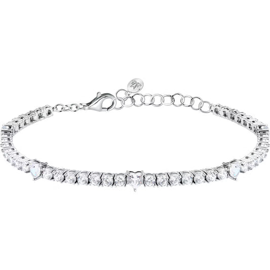 Bracciale Tennis Morellato Tesori Argento Zirconi + 5 Cuori