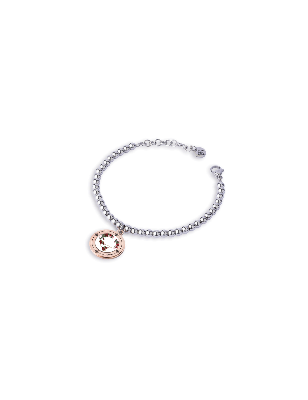 Bracciale Camurrìa Rose Di Sicilia in Acciaio Con Charm