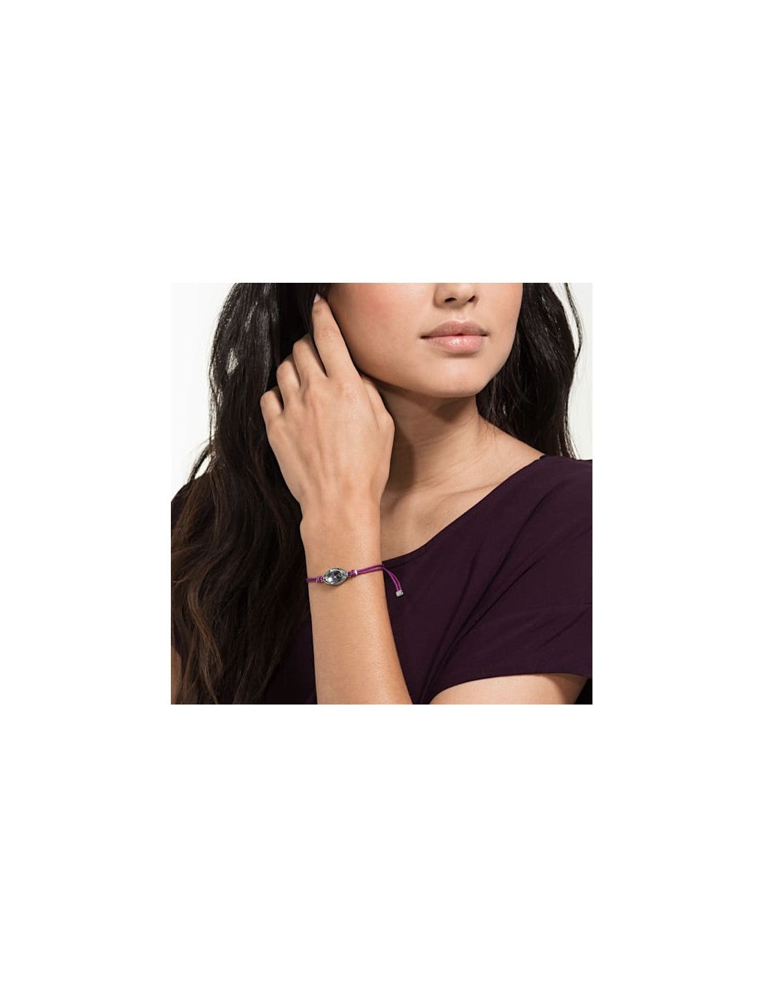 Bracciale Swarovski Swapower Evil Eye, Cordino In Cotone