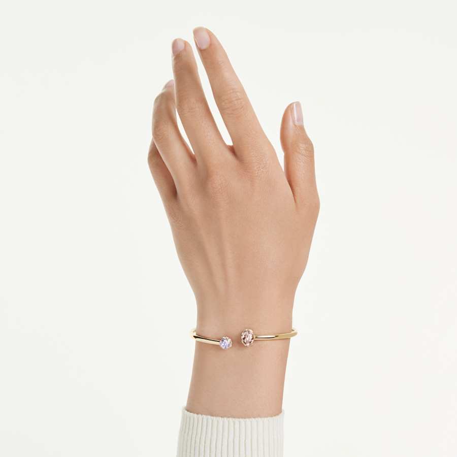 Bracciale Rigido Swarovski Chroma Flexible Taglio misto, Multicolore, Placcato color oro