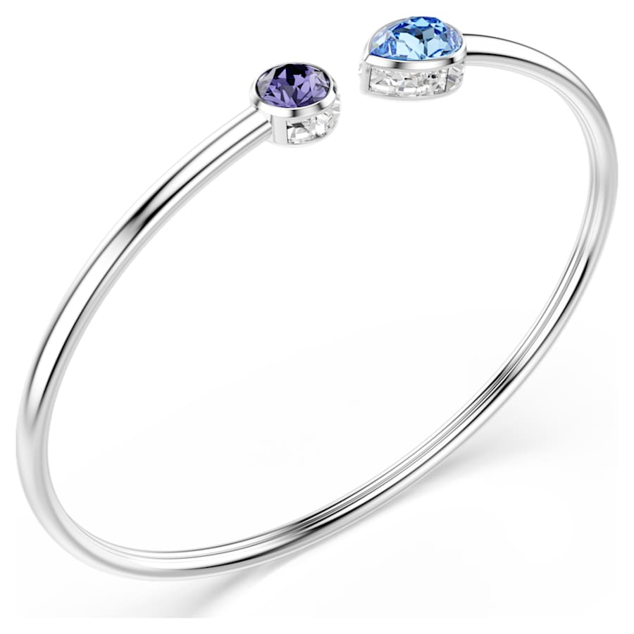 Bracciale Rigido Swarovski Chroma Flexible Taglio misto, Multicolore, Placcato rodio
