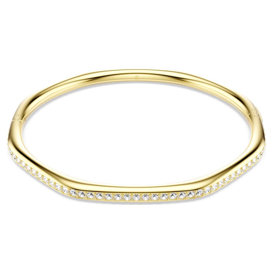 Bracciale Rigido Swarovski Dextera Forma ottagonale, Taglio Round, Bianco, Placcato color oro - Misura M