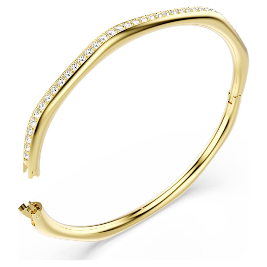 Bracciale Rigido Swarovski Dextera Forma ottagonale, Taglio Round, Bianco, Placcato color oro - Misura S