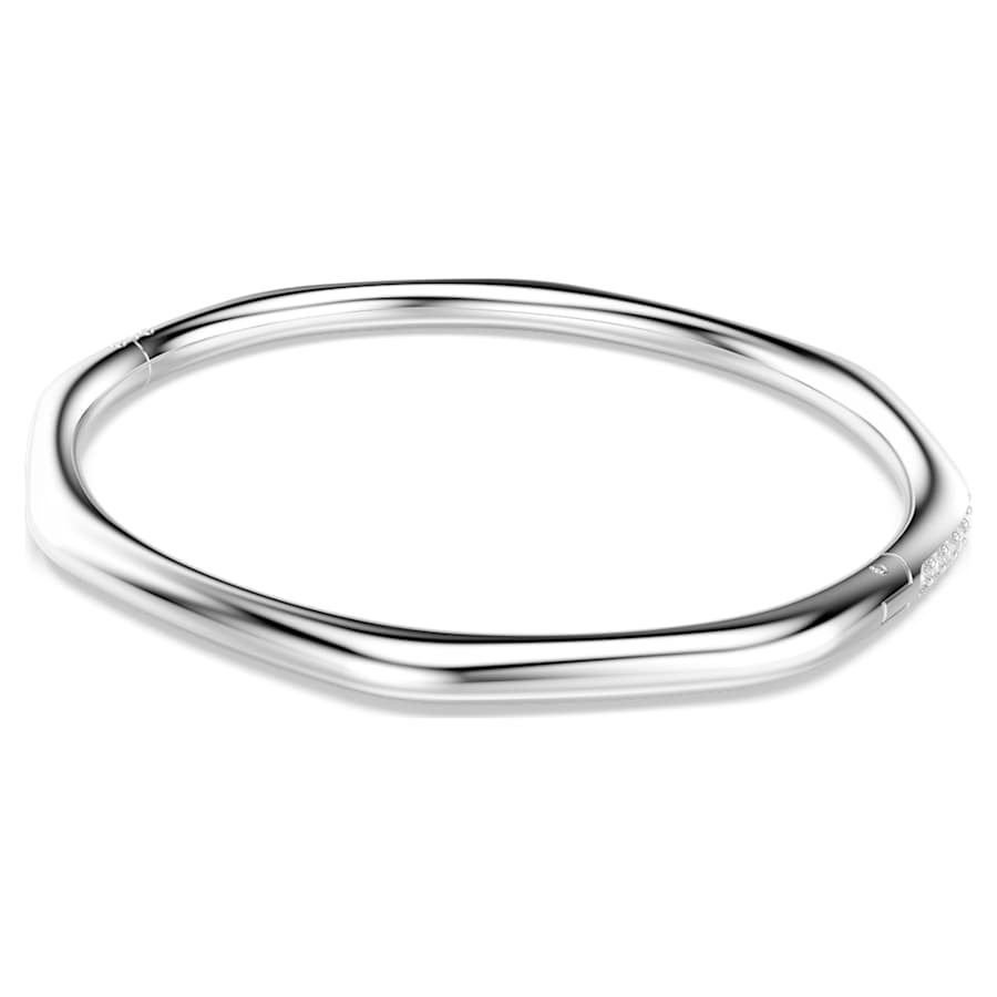 Bracciale Rigido Swarovski Dextera Forma ottagonale, Taglio Round, Bianco, Placcato rodio - Misura M