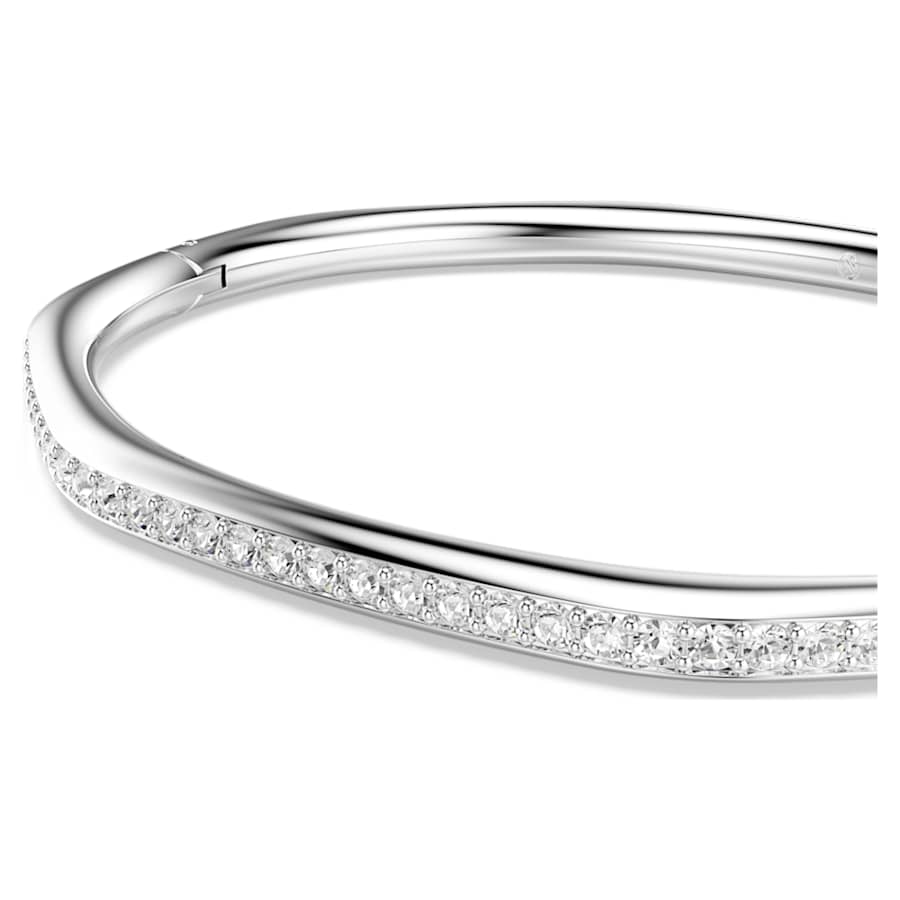 Bracciale Rigido Swarovski Dextera Forma ottagonale, Taglio Round, Bianco, Placcato rodio - Misura M