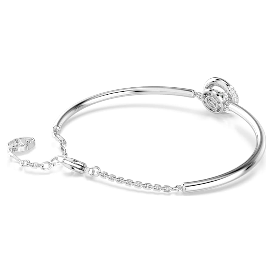 Bracciale Swarovski Dextera Taglio Round, Bianco, Placcato rodio