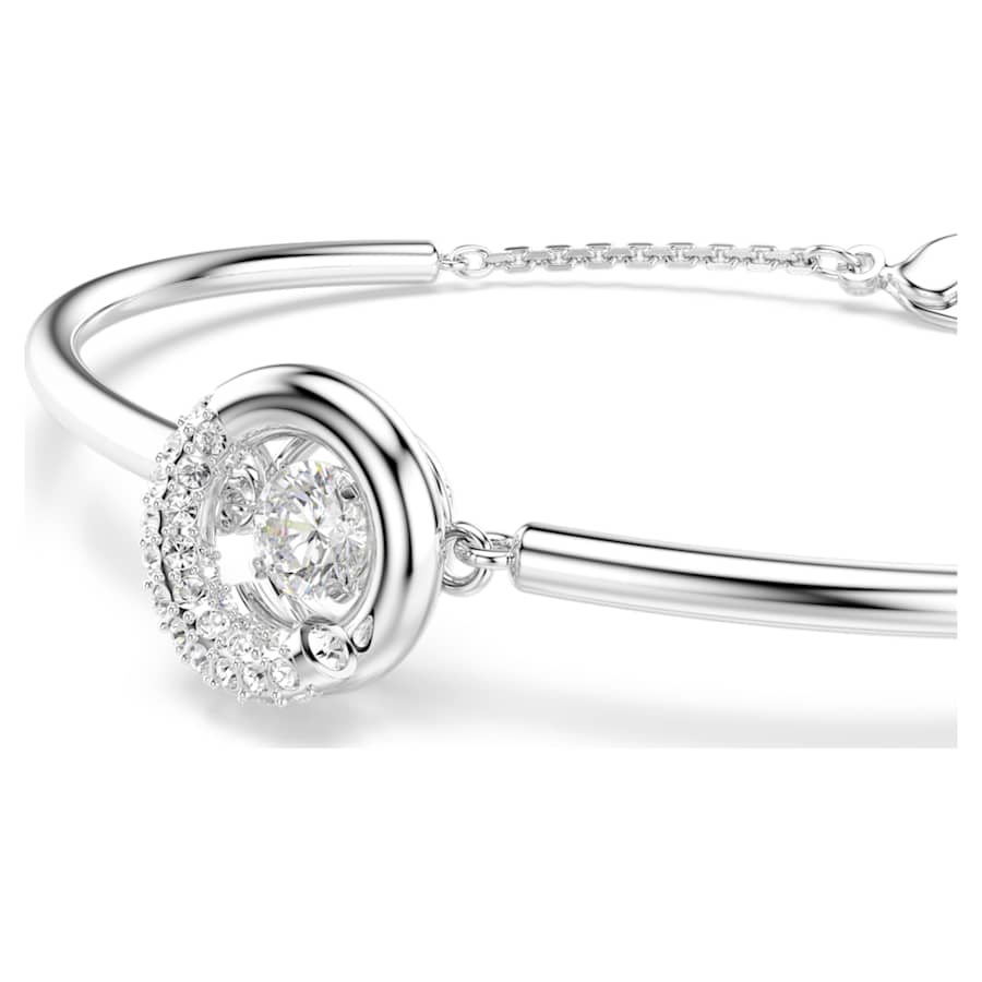 Bracciale Swarovski Dextera Taglio Round, Bianco, Placcato rodio