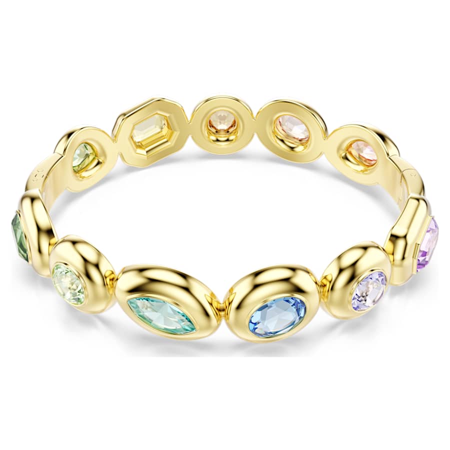 Bracciale Rigido Swarovski Gema Taglio misto, Multicolore, Placcato color oro - Misura M