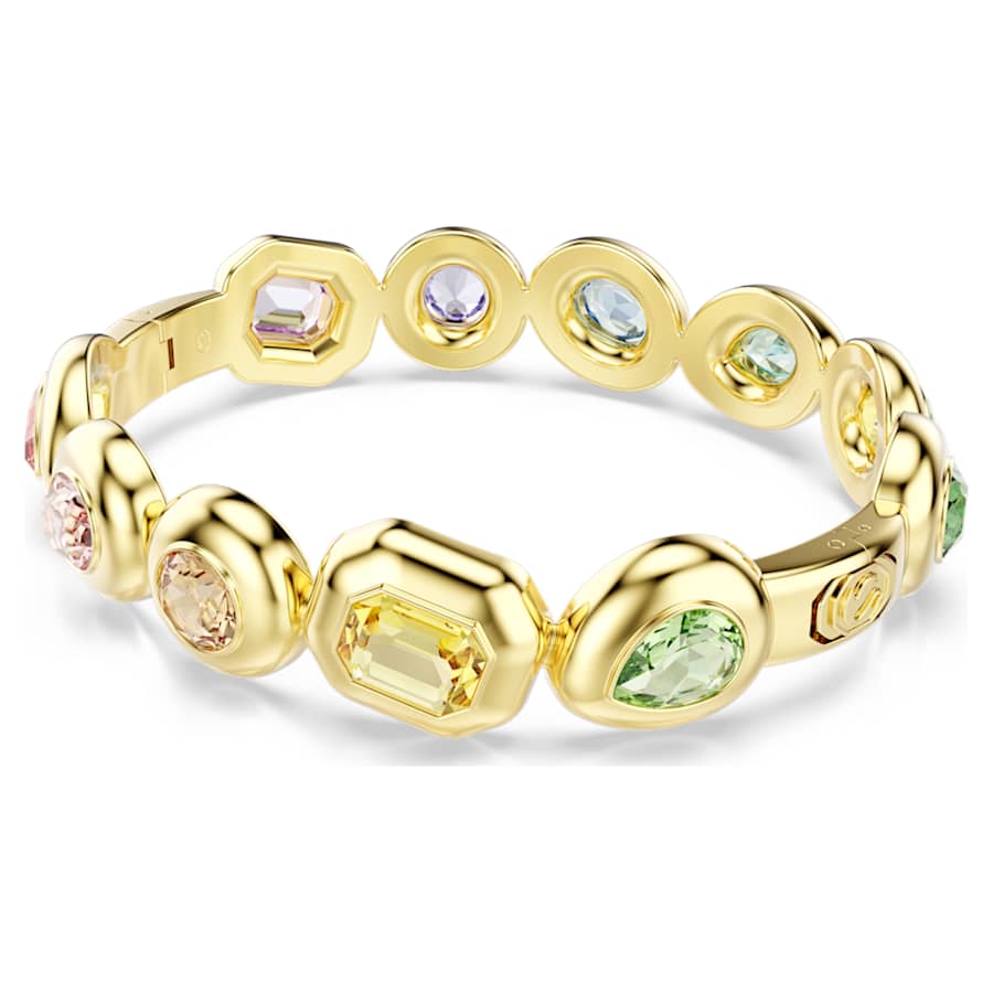 Bracciale Rigido Swarovski Gema Taglio misto, Multicolore, Placcato color oro - Misura M