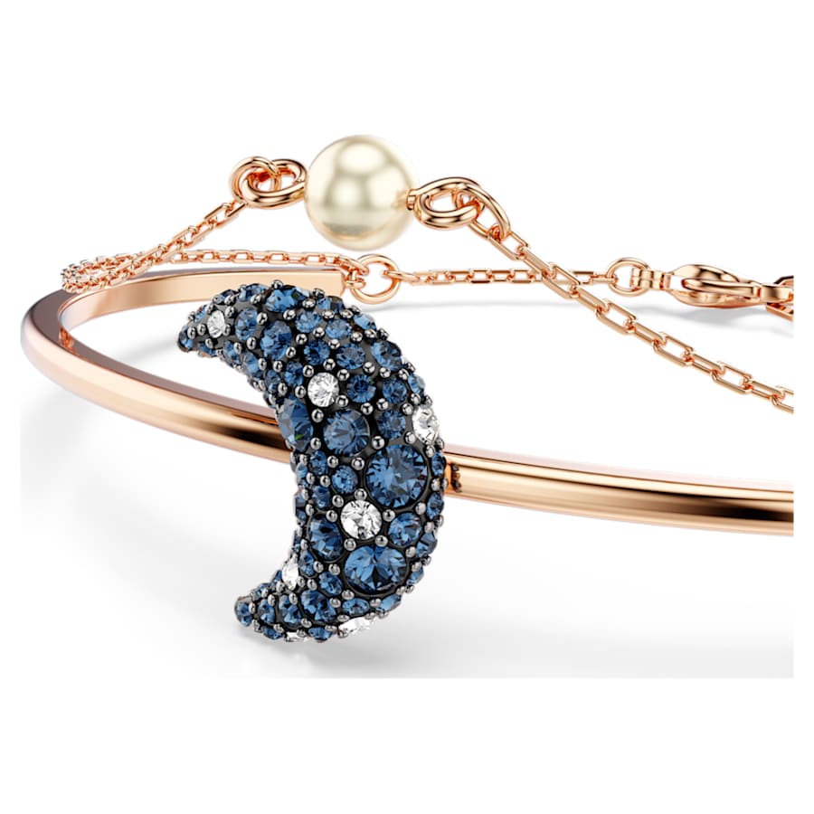 Bracciale Rigido Swarovski Sublima Luna, Multicolore, Placcato color oro rosa