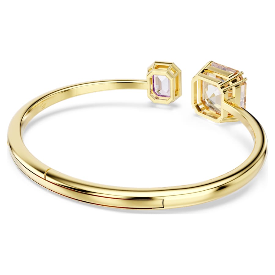 Bracciale Rigido Swarovski Millenia Taglio ottagonale, Multicolore, Placcato color oro - Misura M