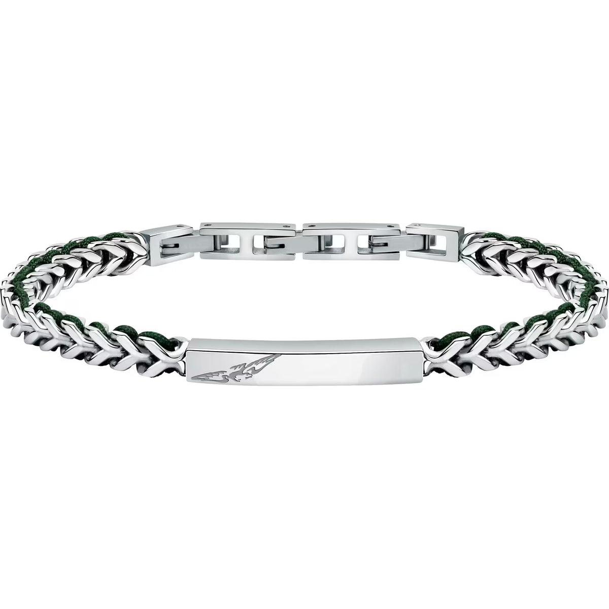 Bracciale Uomo Sector Bandy Acciaio Cordino Nylon Verde
