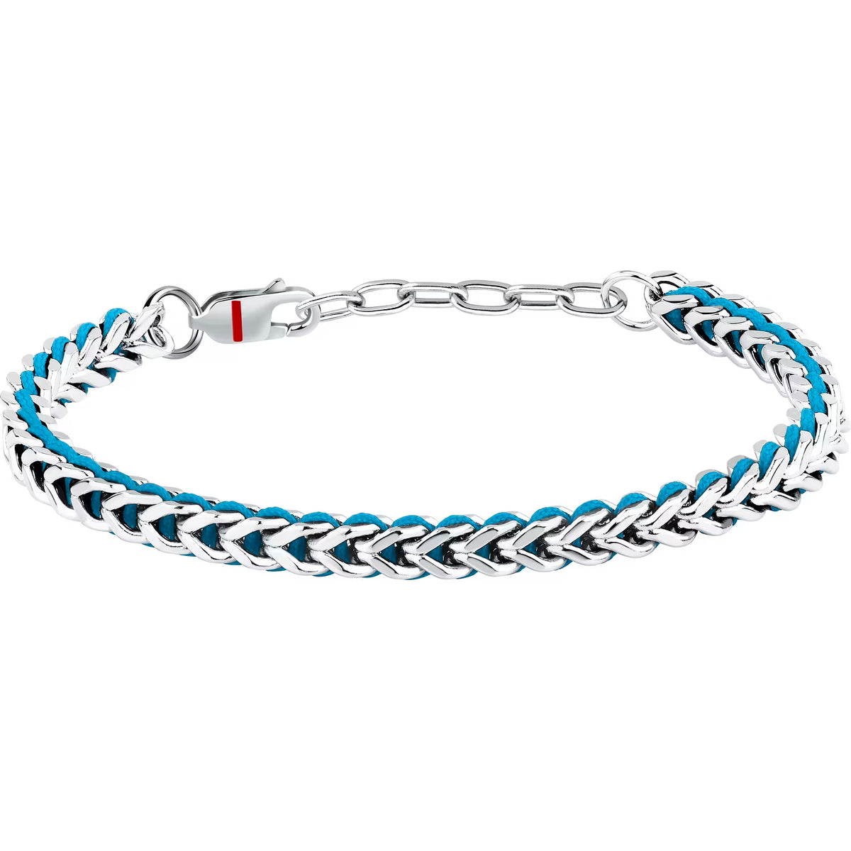 Bracciale Uomo Sector Bandy Acciaio Cordino Nylon Azzurro